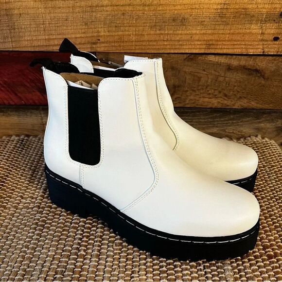Story White‎ Platform Boots Size 8 - Picture 3 of 10